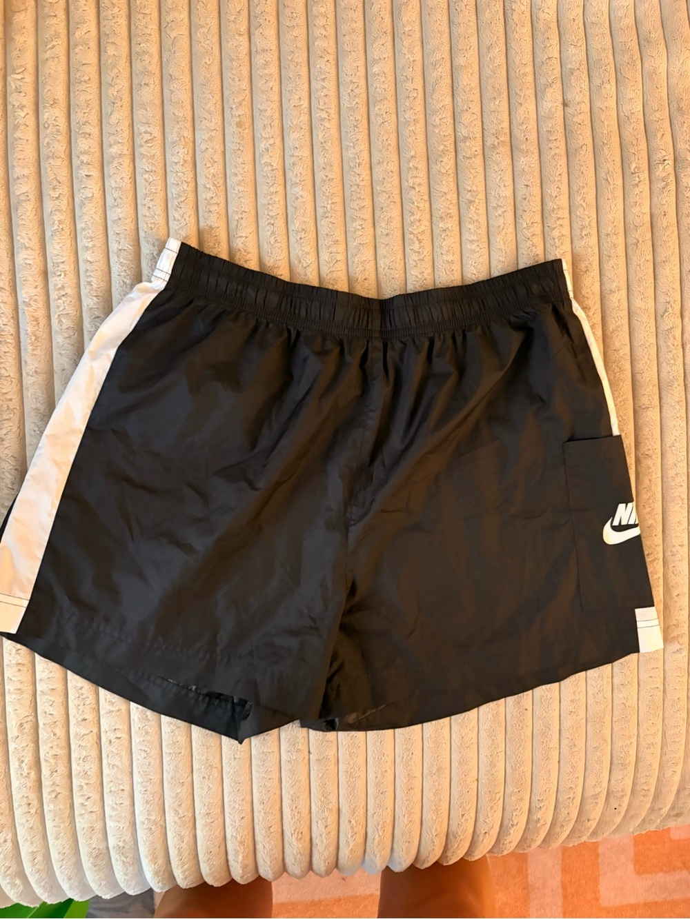 Nike Black Shorts with White Side Panels